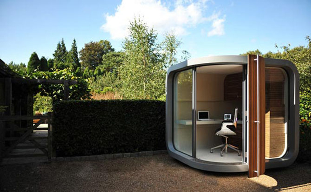 Creative Modern Small Prefab Home Office Design in Backyard ...