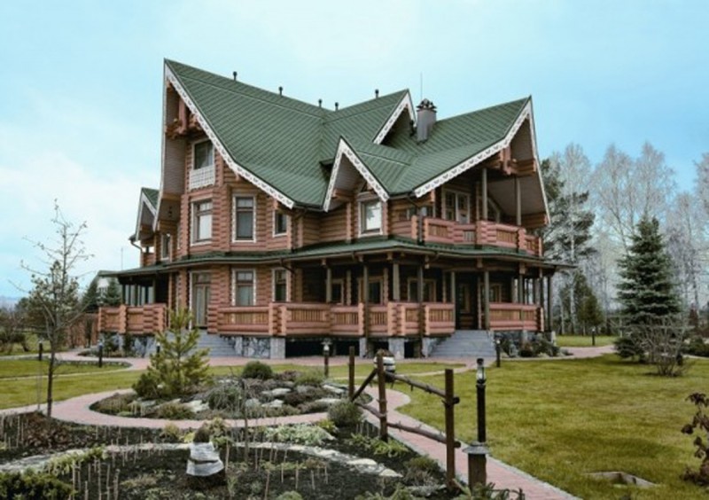 Huge Russian Siberian House Design, Fairy Tales Dream Homes