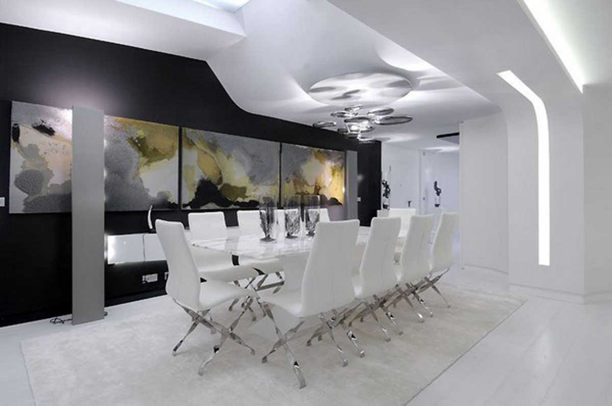 black and white dining room » Viahouse.