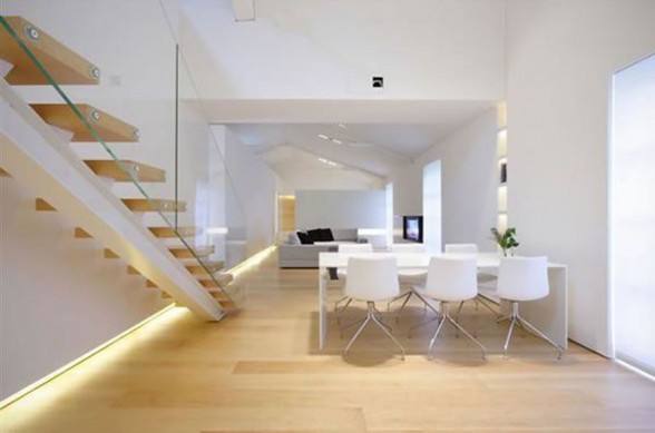 Redecorated Loft Apartment with White Finishing Walls Ideas from JM Architecture