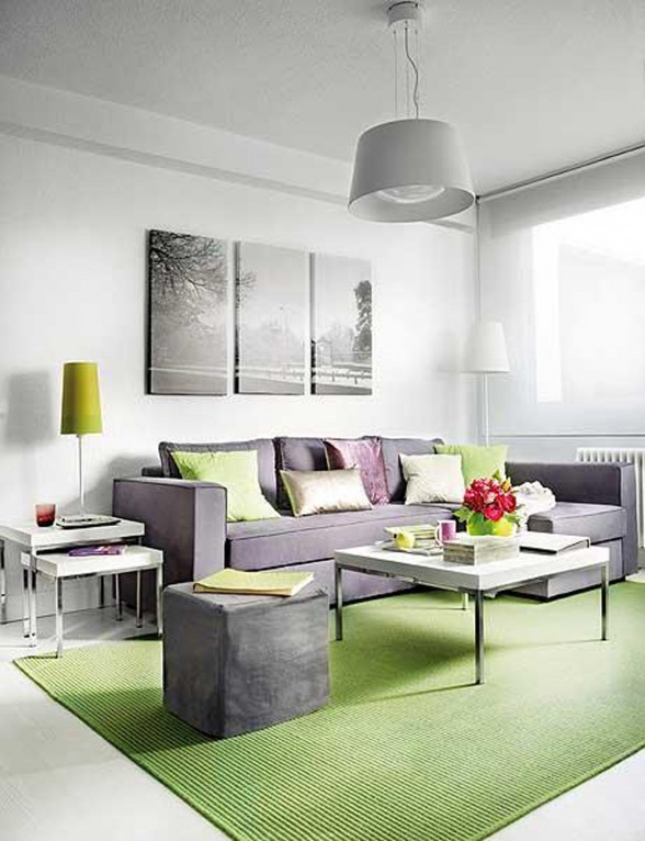 Intrinsic Interior Design Applied in Small Apartment Architecture - Living Room