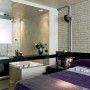 The Industrial Loft, Great Interior Design with Brick-Like Decoration: The Industrial Loft, Great Interior Design With Brick Like Decoration   Bedroom