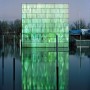 Futuristic LED House Design, Illuminated Nordwesthaus - Green Lamp