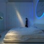 Modern and Colorful House Design Decorated with Bright Lamps - Bedroom
