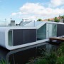 Watervilla De Omval of Amstel River Floating House, Modern Houseboat from Amsterdam