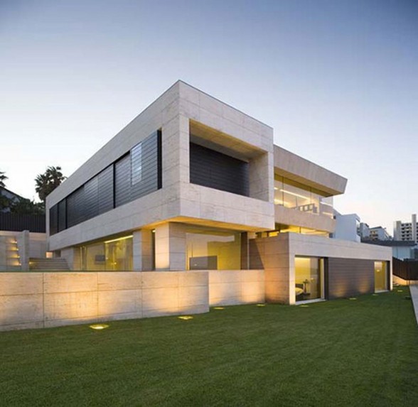 Modern Glass House Design in Cliff Side of Galicia Spain - Architecture
