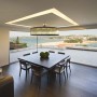 Modern Glass House Design in Cliff Side of Galicia Spain: Modern Glass House Design In Cliff Side Of Galicia Spain   Wooden Dining Table