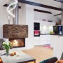 Small Loft with Efficient Placement of Furniture: Small Loft With Efficient Placement Of Furniture   Fireplace