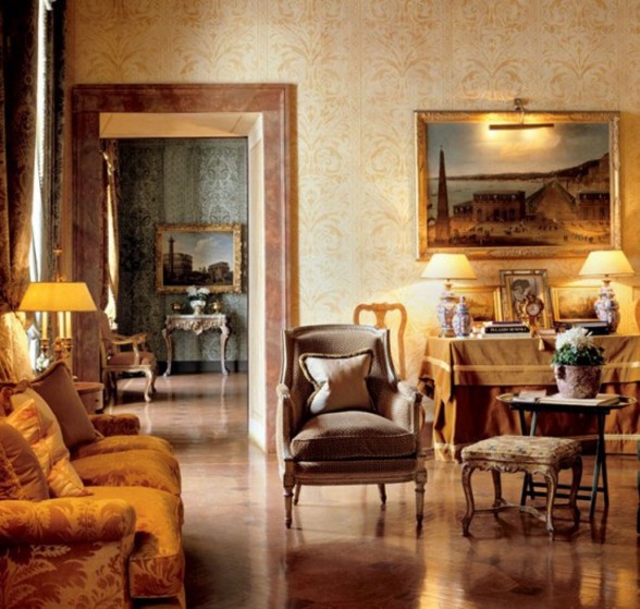 Monarch Apartment, Luxurious Interior Design Reminder of Emperor Napoleon III in Turin - Living Room