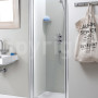 Reliabuilt Door Design for Modern Style: Small Bathroom Design Stainless Frame Glass Reliabuilt Door Design