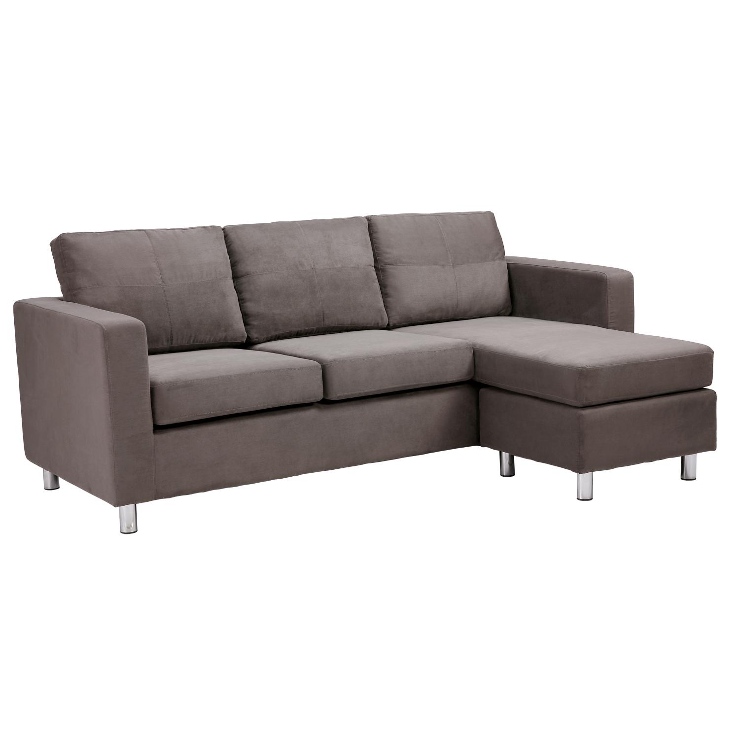 Awesome Modern Minimalist Design Small Sectional Sofa In Gray Color Viahouse Com