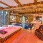 Modern Ski Chalet in Big Sky of Montana with Wooden Design: Modern Ski Chalet Badroom With Swimming Pool