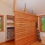 Beautiful Wooden Home in Moji Home: Wooden Home Bedroom Closet Screen Design