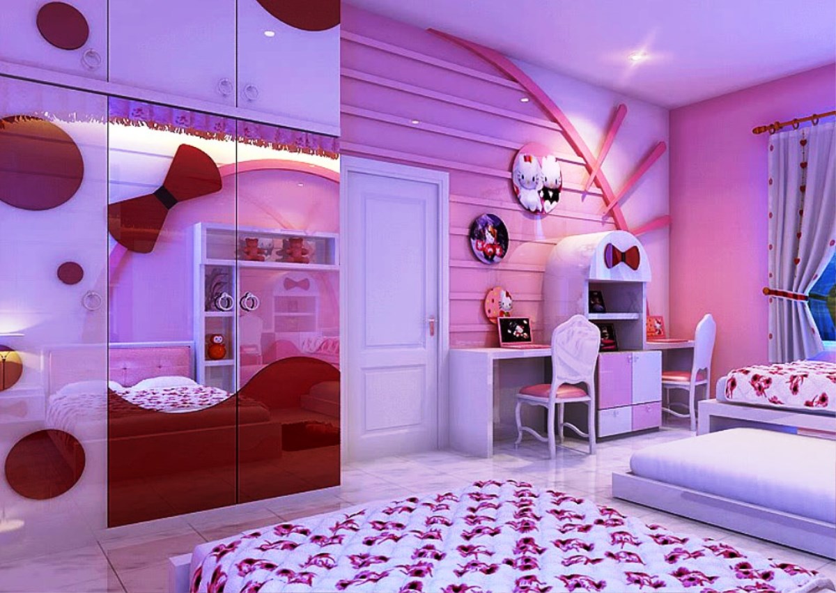 Goede Modern Hello Kitty Bedroom Design LB-56