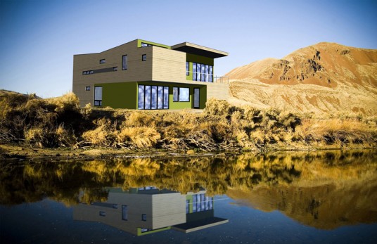 hive modular lakeside house design