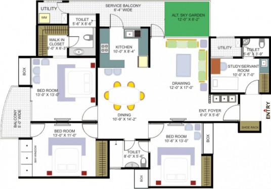 Contemporary Big House Floor Plan