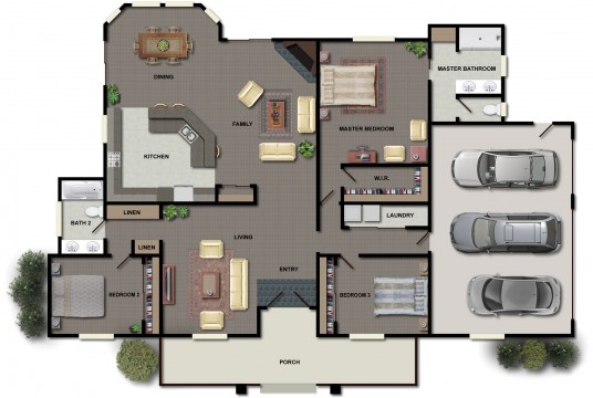 Cozy Big House Floor Plan