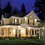 Large Country Houses, Decoration Tips: White Large Country House At Night