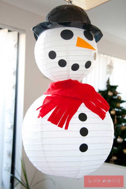 snown men christmas crafts for kids