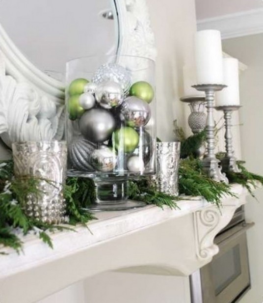 white and green christmas decorating ideas