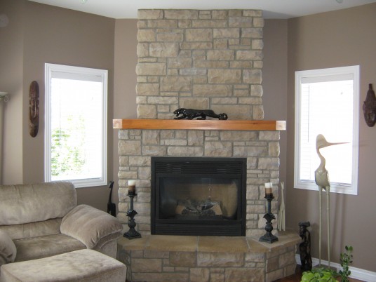Creative Corner Brick Fireplace Design