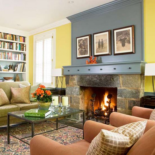 Elegant Stone Fireplace for Small Modern Living Room