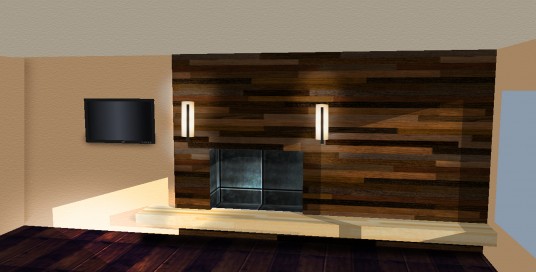Luxurious Modern Fireplace Design Picture