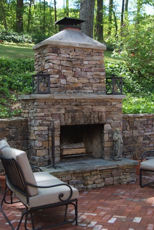 Outdoor Brick Fireplace Design Ideas